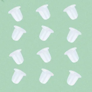 Earring Posts Stainless Steel, 500Pcs Hypoallergenic Flat Pad Earring Studs with Butterfly and Rubber Bullet Earring Backs for Jewelry Making Findings Silver - product information 5