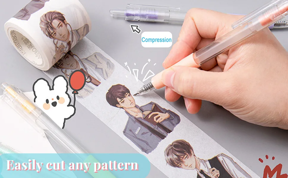 Utility Knife Pen,Cartoon Pattern Student Pen Knife, 6 Colorscraft Cutting Tool Paper Pen Cutter,With Refillable Tungsten Steel Cutter Head Refill - carving pen knife