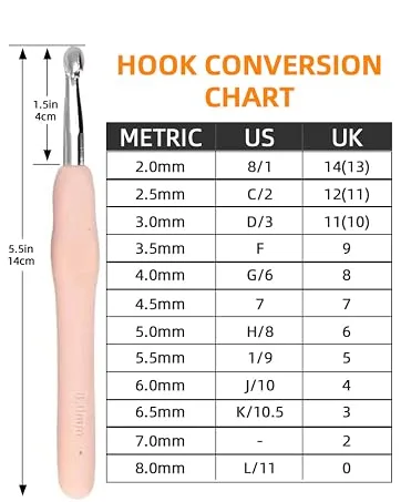 Crochet Hooks 51 Pack Crochet Hook Set 12 PCS 2mm(b)-8mm(b) Crochet Hooks Ergonomic Soft Grip for Arthritic Hands Crochet Needle Set with Case and Crochet Accessories for Beginners - crochet hooks