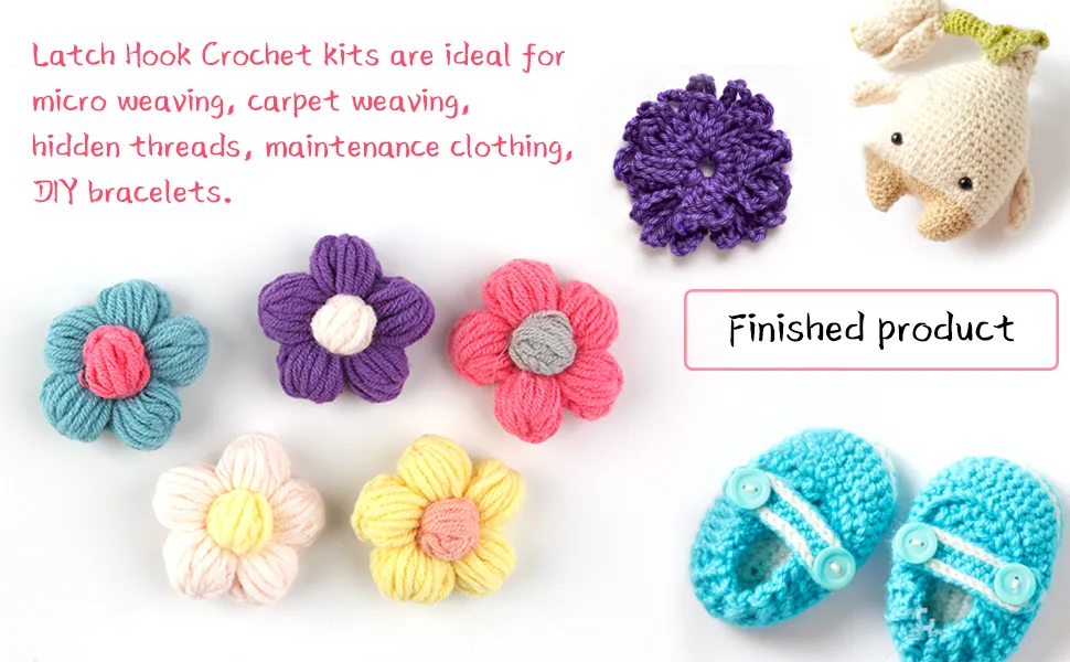 5 Pieces Different Size Latch Hook Set, Latch Hook Crochet Needle, Crochet Hook with Latch, Dreadlocks Crochet Hook Set, Latch Hook Crochet Needle, Bent Latch Hook for Carpet Making - Latch Hook