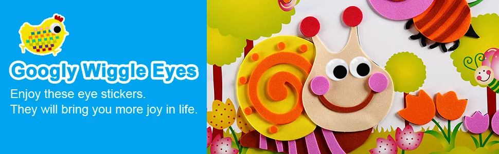 1210pcs Googly Wiggle Eyes Self Adhesive, for Craft Sticker Multi Sizes 4mm to 25mm for DIY by ZZYI - googly eyes