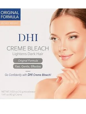 DHI Creme Bleach Mild Original Sensitive Formula Lightens Dark Hair Face & Body 1.9 OZ - creambleach3