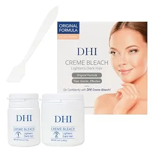 DHI Creme Bleach Mild Original Sensitive Formula Lightens Dark Hair Face & Body 1.9 OZ - creambleach3