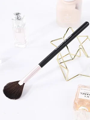 Fan Brushes Makeup for Facials ENERGY Small Makeup Brush for Blush Highlighter Setting Powder Minerals Blending Buffing,Professional Vegan Synthetic Nails Makeup Applicator - product information 3
