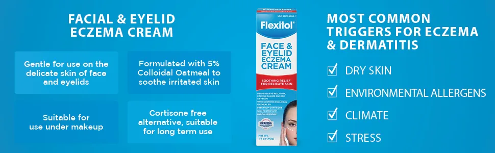 Flexitol USA Face & Eyelid Eczema Cream 40g / 1.4oz - Flexitol FE Eczema Cream 3