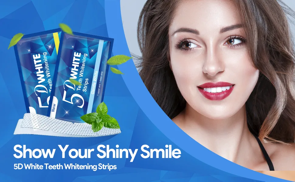 Teeth Whitening Strips, Enamel Safe Teeth Whitening Strips, 14 Sensitive Strips + 4 Instant Strong Whitening Strips for Teeth, Teeth Whitener for Home Use ( 7+2 Pouches ) Mint - Teeth Whitening Strips