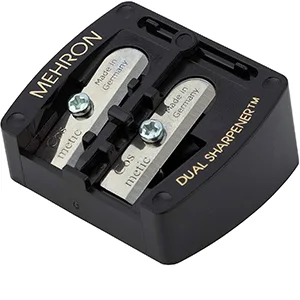 Mehron Makeup Pro-Pencil Dual Sharpener (Black) - Mehron Makeup Pro Pencil Dual Sharpener
