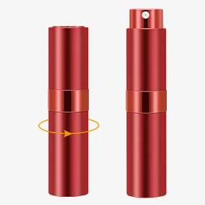 Saiveina 8ml Travel Perfume Atomizer Bottles Refillable, Mini Fragrance Bottles for Perfume, Empty Cologne Sprayer Pocket Perfume Dispenser(4 Pack) - twist the top like a lipstick to expose the spray nozzle and press down to spray