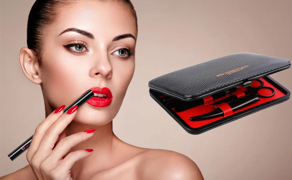 SENXILLER Eyebrow Kit Razor Pencil Brush Stencil Scissors Tweezers Grooming Kit with Mirror for Men and Women - Eyebrow kit1
