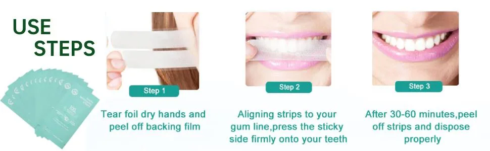 Tevedin Teeth Whitening Strips Non-Sensitive White Strips, 28 Strips Non-Slip Teeth Whitening Kit, Teeth Whitener for Teeth Whitening Remove Smoking Coffee Soda Wine Stain - product information 4