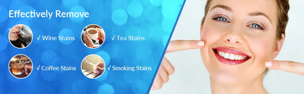 Teeth Whitening Strips for Teeth Sensitive, 28 Whitener Strips Effective Teeth Whitener Strips Reduced Sensitivity White Strips, Helps Remove Smoking/Coffee/Soda/Wine Stain (14 Treatments) Blue - teeth whitener