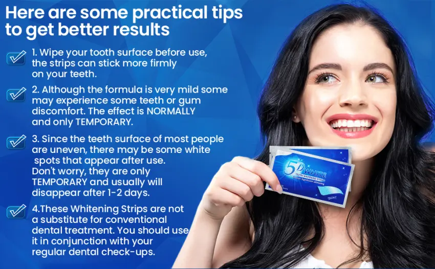 Teeth Whitening Strips for Teeth Sensitive, 28 Whitener Strips Effective Teeth Whitener Strips Reduced Sensitivity White Strips, Helps Remove Smoking/Coffee/Soda/Wine Stain (14 Treatments) Blue - Teeth Whitening Strips