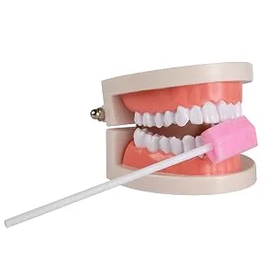 (50 Pack) Disposable Oral Swabs, Sterile Dental Sponge Swabsticks Unflavored for Mouth & Gum Cleaning - Using method