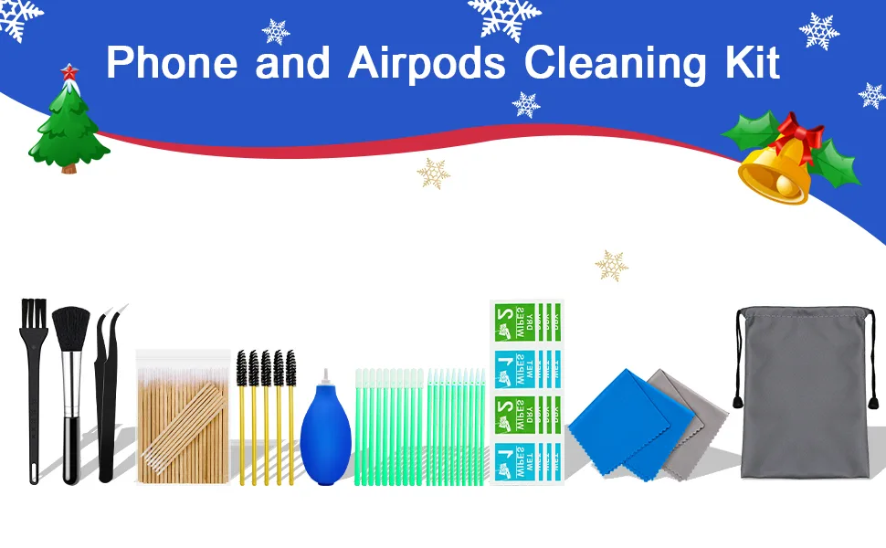 Cell Phone Cleaning Kit, Speaker Cleaner for iPhone, Charging Port Cleaning Tool, Electronic Cleaning kit, Compatible with Airpods Earbuds Camera USB C Lightning Port ipad (140PCS) - product information 1