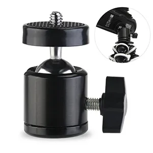 AKOAK 1/4" Swivel Mini Ball Head Screw Tripod Mount for DSLR Camera Camcorder Light Bracket, Pack of 1 - product information 5