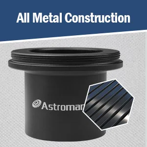 Astromania 1.25" T-Adapter - Can Use Together with T-Ring - Connect a DSLR or SLR Camera to a Telescope - T-Adapter4