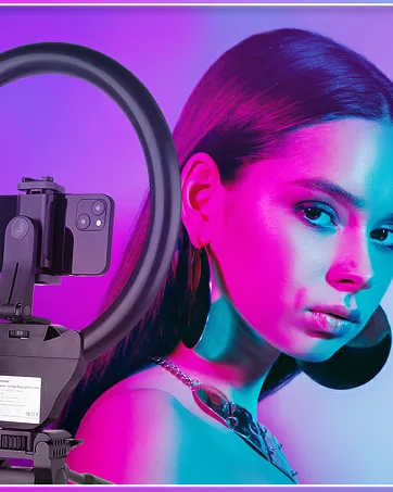 Eicaus Lighting for Video Recording, Selfie Ringlight with Clip for Computer, Conference Lighting for Zoom Meeting, LED Video Light for Webcam, Laptop - rgb RING LIGHT