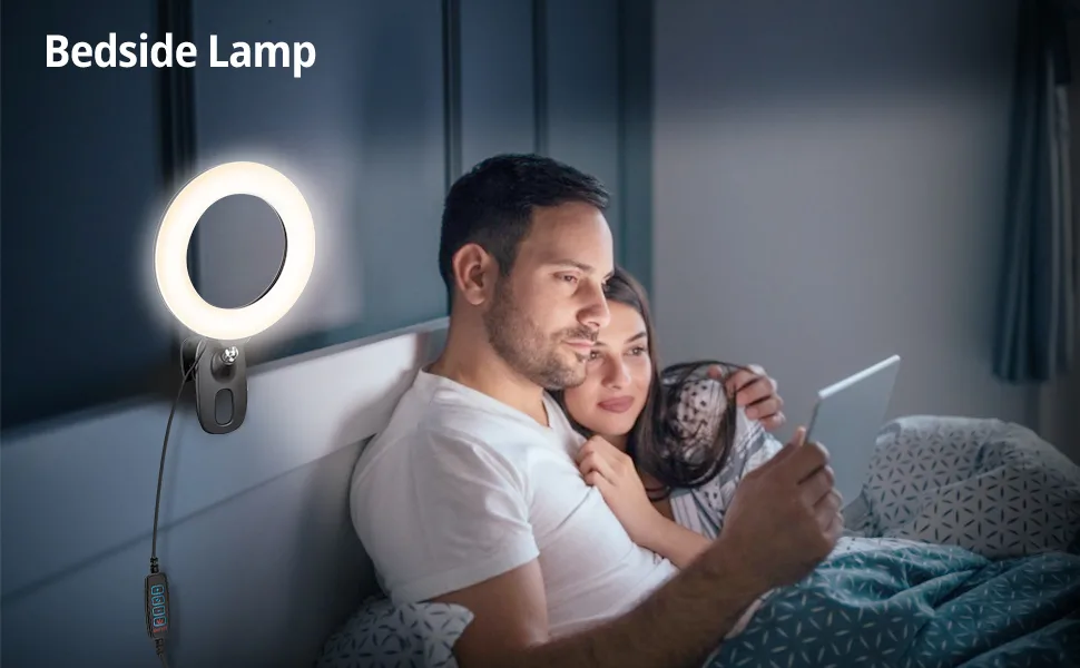 Eicaus Lighting for Video Recording, Selfie Ringlight with Clip for Computer, Conference Lighting for Zoom Meeting, LED Video Light for Webcam, Laptop - ring light with stand