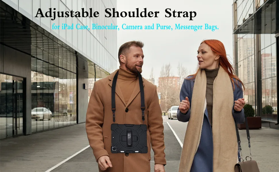 Gowjaw Adjustable Shoulder Strap:Comfortable iPad Strap Nylon Neck Lanyard for iPad/Samsung Tablet Case,Camera Binocular Crossbody Laptop Luggage Bag 1 Pack - ipad strap for shoulder ipad case strap binocular strap camera strap