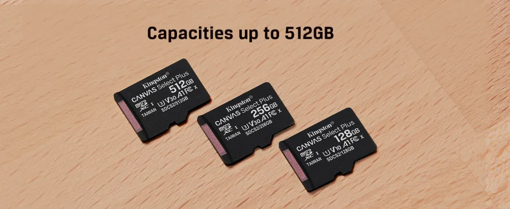 Kingston 128GB microSDXC Canvas Select Plus 100MB/s Read A1 Class 10 UHS-I Memory Card + Adapter (SDCS2/128GB) 1 Count (Pack of 1) Fast (Up to 100 MB/s) - product information 4