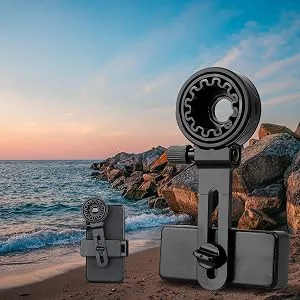 LAKWAR Telescope Phone Adapter, Universal Cell Phone Mount Compatible Binoculars, Monocular, Microscope, Spotting Scope, Telescope, Smartphone Holder Clip Bracket Fits Almost of Mobile Phones - phone adapter rubber guidance