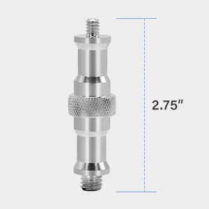 LimoStudio 2-Pack Standard 1/4 to 3/8-inch Male Convert Screw Threaded Adapter Spigot Stud for Flash Bracket Light Stand, Hot Shoe Adapter, AGG2791 - AGG2791