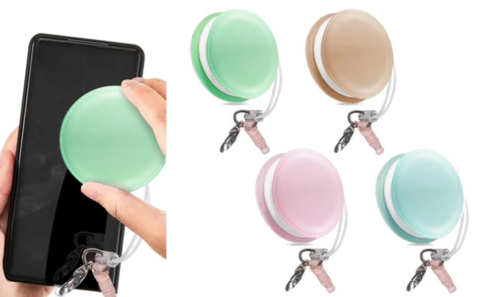 4 PCS Mobile Phone Screen Wipe Macaron Shape Portable Mini Screen Cleaning Cloth with 4 Cellphone Pad Cute Screen Wipe Pendant Screen Cleaning Tool for Phone Ipad Glasses Computer - cnbvnvb
