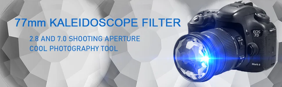 Kaleidoscope Glass Prism Camera Filter 77MM Multiple Refraction Photography Prismatic Effect Filter Variable Number of SLR Photography Accessories - FILTER