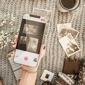 Photomyne Wireless Camera Shutter Clicker | Camera Shutter Remote Control for iPhone & Android Smartphones | Wireless Remote Control Selfie Button - Includes Wrist Strap (1 Pack) - The Photomyne Scanning Suite