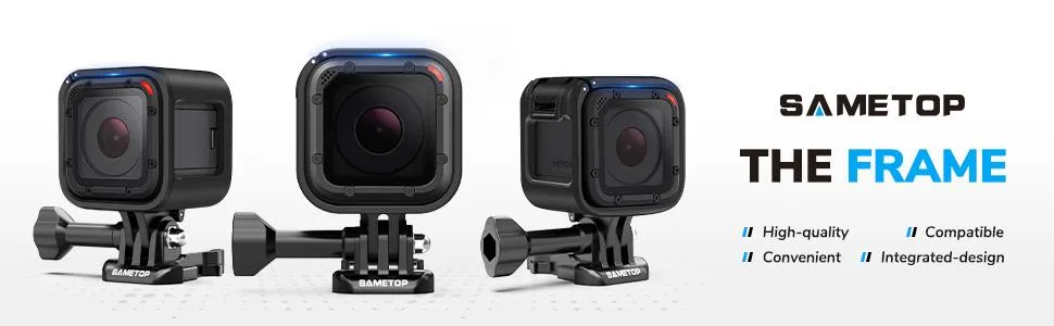 Sametop Frame Mount Housing Case Compatible with GoPro Hero 5 Session, Hero 4 Session, Hero Session Cameras Standard - hero session case
