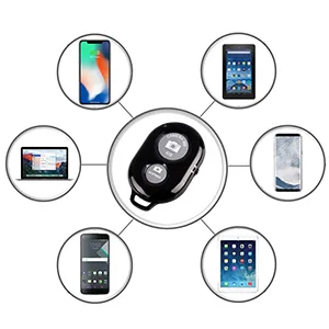 2 Pack Wireless Camera Remote Control - Wireless Remote for iPhone & Android Phones iPad iPod Tablet, Clicker for Photos & Videos Black - bluetooth camera remote bluetooth remote for iphone camera android bluetooth clicker for pictures