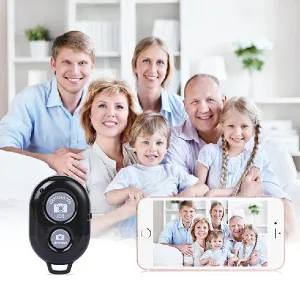 2 Pack Wireless Camera Remote Control - Wireless Remote for iPhone & Android Phones iPad iPod Tablet, Clicker for Photos & Videos Black - bluetooth camera remote bluetooth remote for iphone camera android bluetooth clicker for pictures
