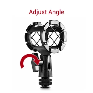 SMALLRIG Microphone Shock Mount with Cold Shoe Pinch for Camera Shoes and Boompoles 1859 - 1859