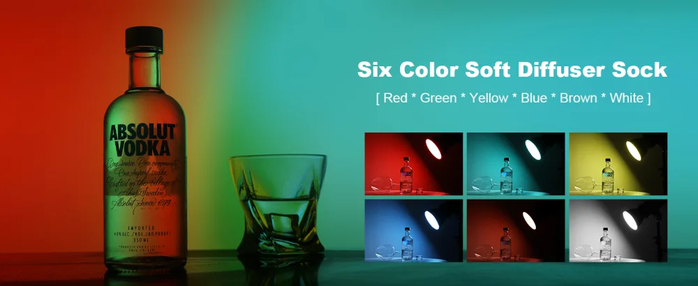 Soonpho 7" 180mm Soft Diffuser Sock for Photography Studio Strobe Reflector Standard Reflector(White/Red/Blue/Yellow/Green/Brown) - product information 32
