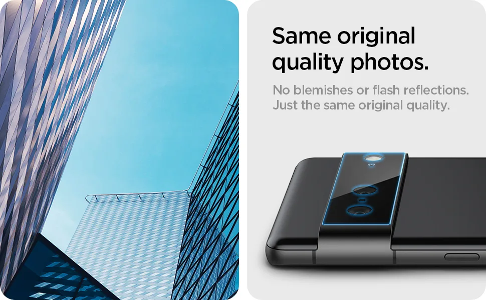 Spigen Camera Lens Screen Protector GlasTR EZ Fit Optik Designed for Pixel 7 Case Friendly - Black 2 Pack - pixel 7 camera protector