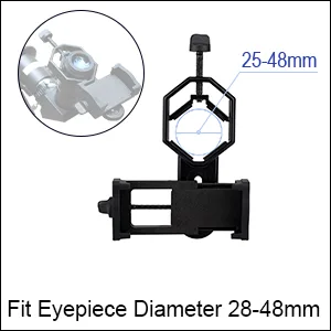 SVBONY Universal Cell Phone Adapter Mount Telescope Phone Mount for Binocular Monocular Spotting Scope Telescope Support Eyepiece Diameter 25 to 48mm 25-48mm - phone adapter