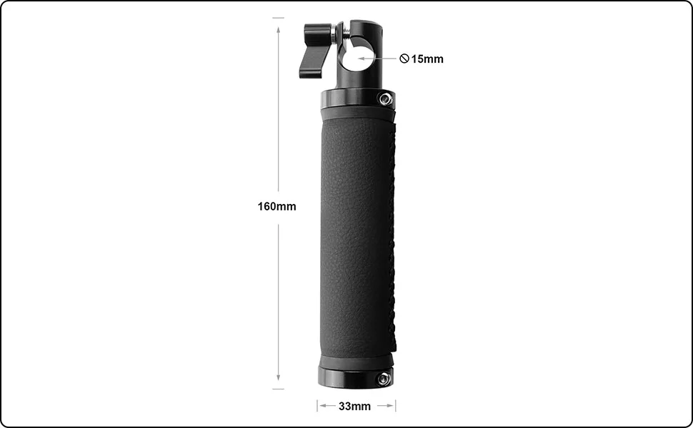 SZRIG Camera Handle Grip with 15mm Rod Hole for DSLR SLR Video Support Shoulder Rig - product information 2
