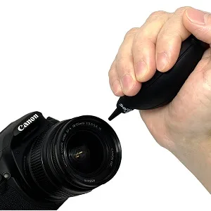 UES Air Blower Dust Blaster for Digital, DSLR, SLR Cameras Sensor Lens Cleaning, Rubber Bulb Air Pump Dust Blower Cleaner - Black - clean lens