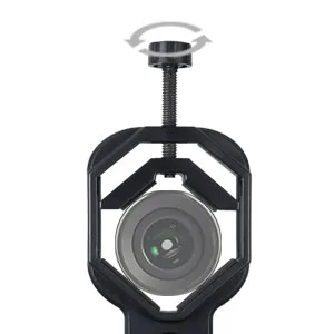VANKEY Cellphone Telescope Adapter Mount, Universal Phone Scope Mount, Work with for Spotting Scope, Telescope, Microscope, Monocular, Binocular, for iPhone, Samsung, HTC, LG and More - setup 01