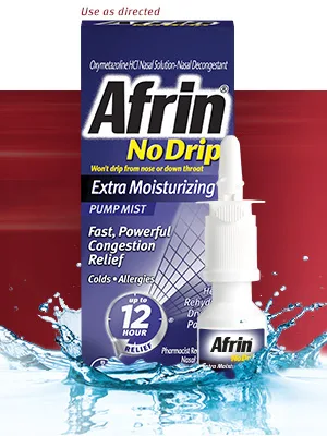 Afrin No Drip Extra Moisturizing 12 Hour Nasal Congestion Relief Pump Mist, Sinus Spray Decongestant - 15 mL - bayer afrin no drip extra moisturizing nasal spray nasal congestion mist 12 hours all day all night