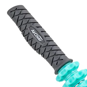 Muscle Roller Massage Roller Stick. 17 Inches Muscle Roller Sticks for Muscles Deep Tissue. Tool for Physical Therapy Trigger Point Massage Body Recovery. 12 Independent Rollers (Green) - ergonomic handle