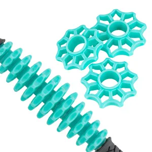 Muscle Roller Massage Roller Stick. 17 Inches Muscle Roller Sticks for Muscles Deep Tissue. Tool for Physical Therapy Trigger Point Massage Body Recovery. 12 Independent Rollers (Green) - independant rollers