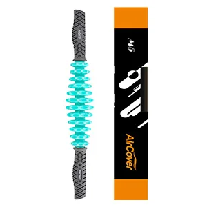 Muscle Roller Massage Roller Stick. 17 Inches Muscle Roller Sticks for Muscles Deep Tissue. Tool for Physical Therapy Trigger Point Massage Body Recovery. 12 Independent Rollers (Green) - ROLLER STICK