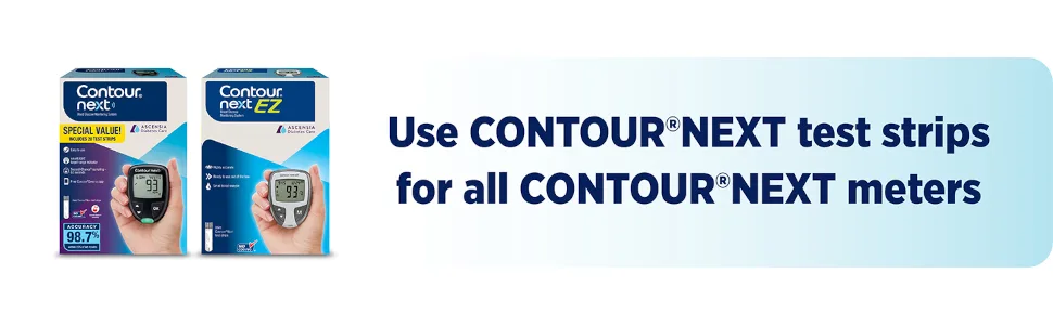 Contour Next ON The GO Blood Glucose Test Strips, 15 Count - Contour