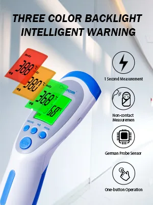 Berrcom No Contact Infrared Forehead Thermometer Medical Grade 3 in 1 Baby Thermometer LCD Display - 3 Backlights Display