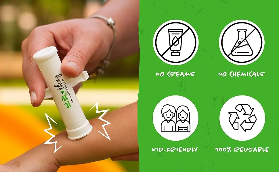 Bug Bite Thing Suction Tool, Poison Remover - Bug Bites and Bee/Wasp Stings, Natural Insect Bite Relief, Chemical Free - 1-Pack/Sea Glass - No creams, no chemicals, kid-friendly, 100% reusable.