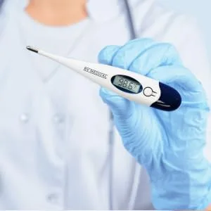 BV Medical Digital Thermometer Rigid Tip 10sec. W/100 Probe Covers Pack - Thermometer