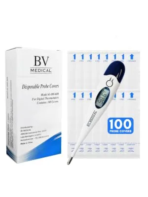 BV Medical Digital Thermometer Rigid Tip 10sec. W/100 Probe Covers Pack - thermometer