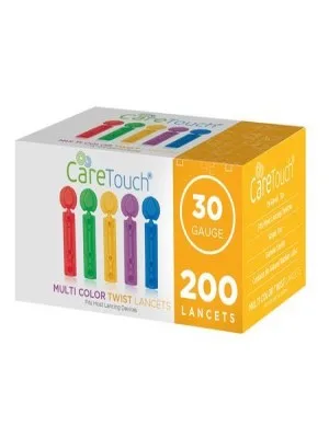 Lancets for Diabetes Testing - 30 Gauge Diabetic Lancets for Blood Testing and Glucose Testing - Fits Most Lancing Devices - Sterile, Single Use 30g Blood Sugar Lancets - Multicolored - 200 Count 200 count - Multi-Color - lancets for blood testing
