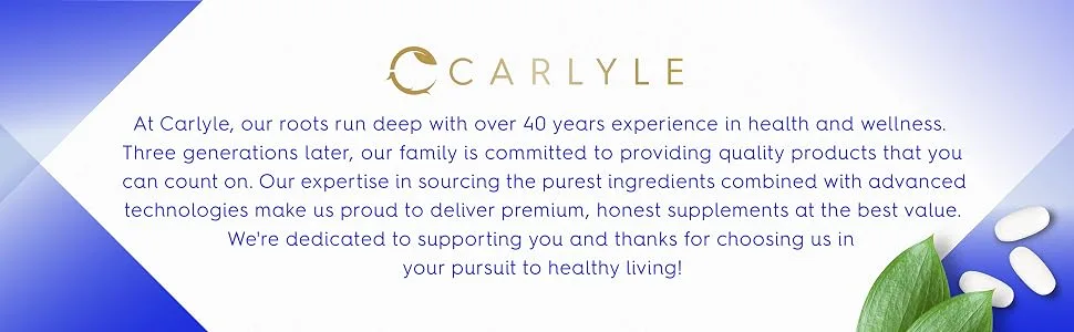 Carlyle Vitamin B1 | 250mg | 120 Caplets | Thiamin Mononitrate | Vegetarian, Non-GMO, and Gluten Free Supplement - mission statement